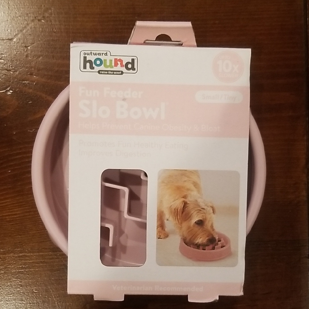Outward Hound Pink Slo Bowl Fun Feeder